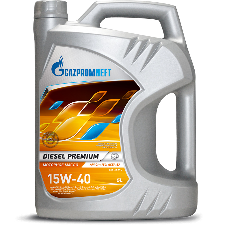 Масло Gazpromneft Diesel Premium 15W-40 API CI-4/SL (5 л) ОНПЗ