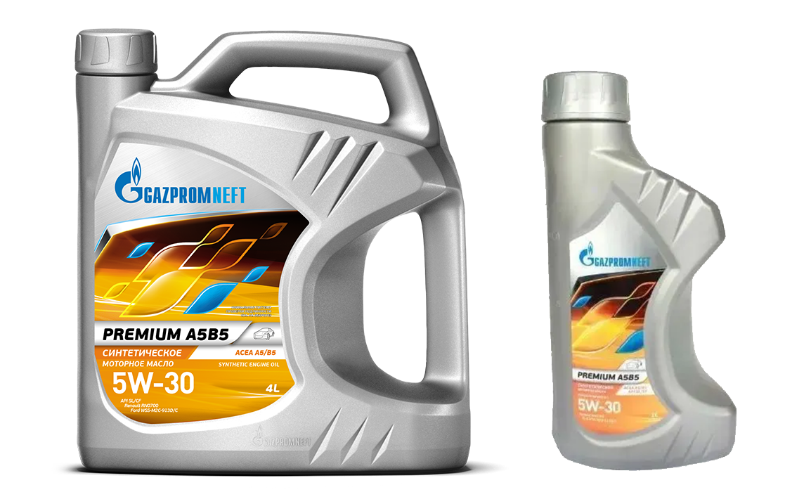 Моторное масло Gazpromneft Premium A5B5 5W-30 (промо набор 4 л + 1 л)