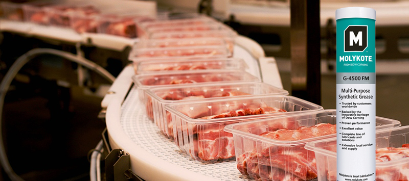 Пищевая смазка Molykote G-4500 FM обеспечивает защиту установок шоковой заморозки на производстве мясных полуфабрикатов