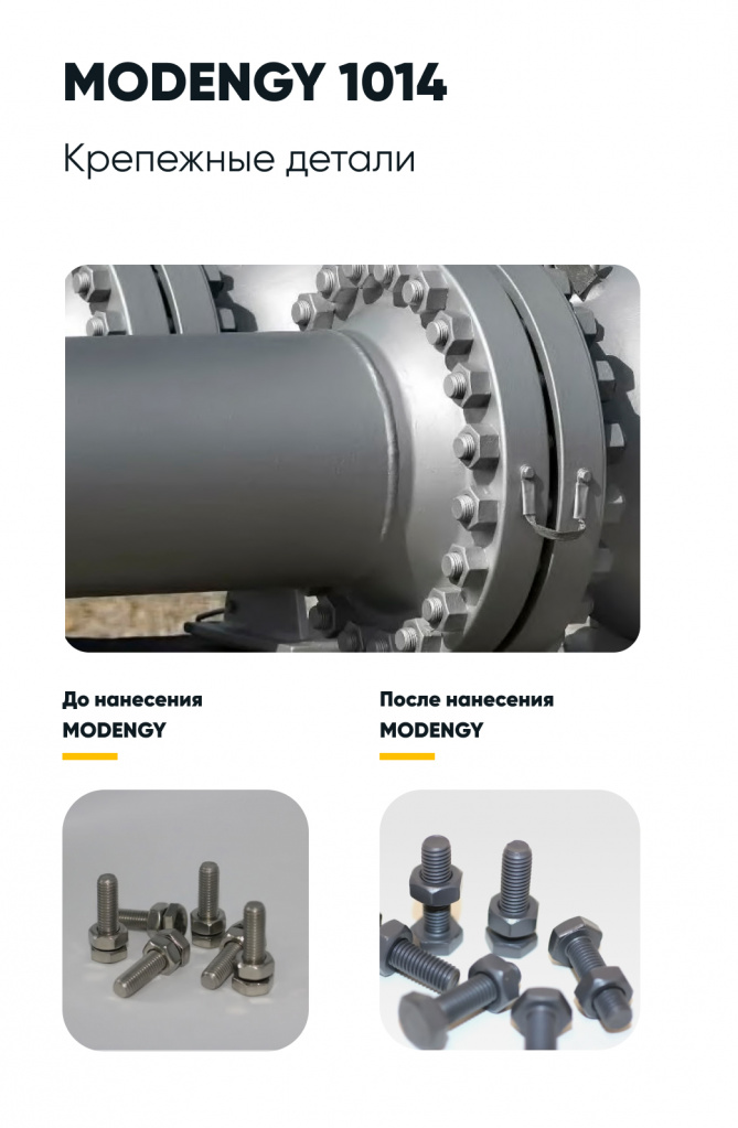 Крепежные детали с покрытием MODENGY и без